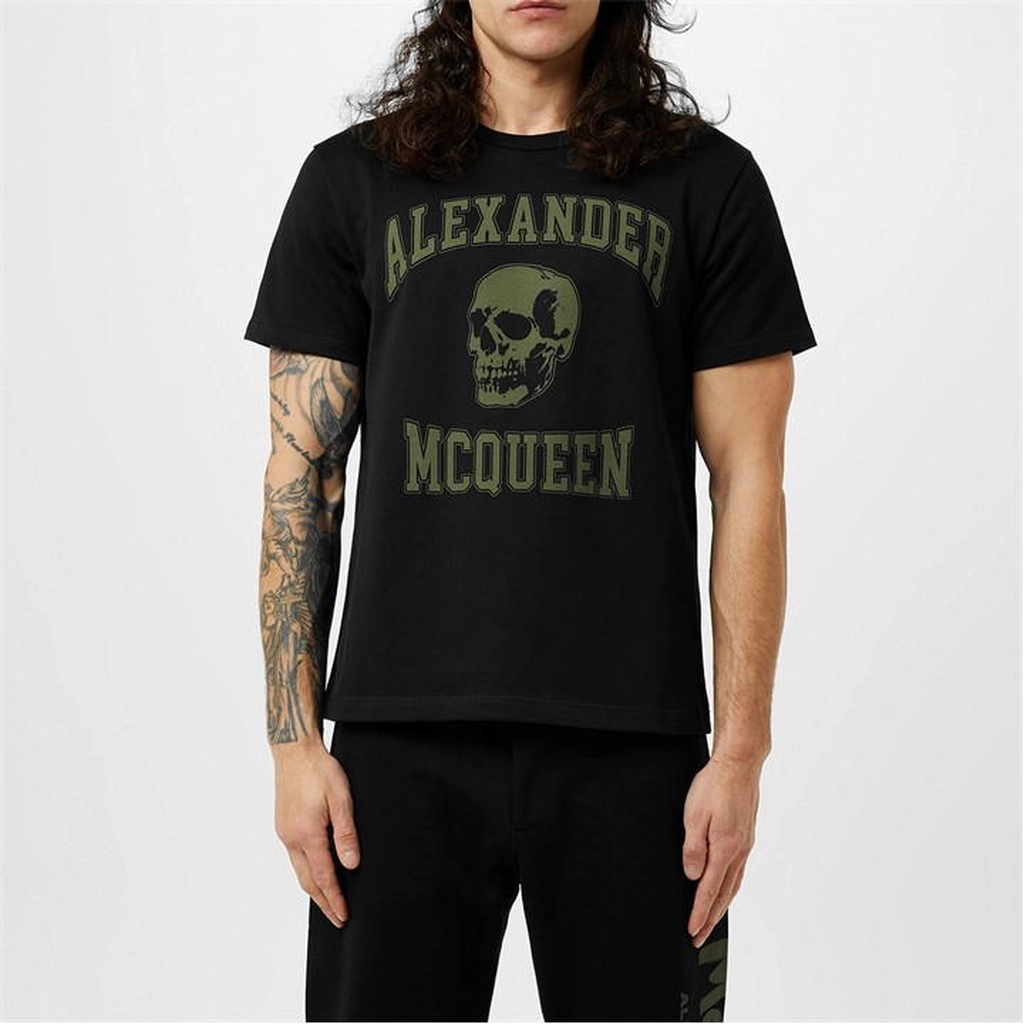 Alexander McQueen Varsity Skull T-Shirt - Black
